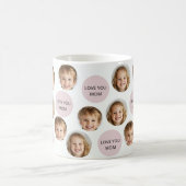 Mug à deux photos personnalisées | Je t'aime maman (Centre)