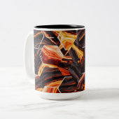 Mug à deux tonalités Abstrait d'Hexagon (15 oz) (Devant gauche)