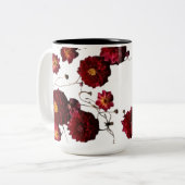 Mug à deux tons 15 oz - Design d'explosion florale (Devant gauche)