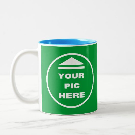 Mug à deux tons - Ajouter l'image 11 oz blanc clai (Gauche)