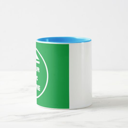 Mug à deux tons - Ajouter l'image 11 oz blanc clai (Centre)