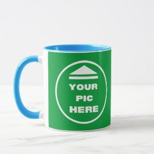 Mug à deux tons - Ajouter l'image 11 oz blanc clai