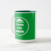 Mug à deux tons - Ajouter l'image 15 oz blanc chas (Devant gauche)