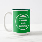 Mug à deux tons - Ajouter l'image 15 oz blanc chas (Gauche)