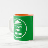 Mug à deux tons - Ajouter votre image 11 oz Blanc (Devant gauche)