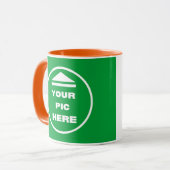 Mug à deux tons - Ajouter votre image 11 oz Blanc (Devant gauche)