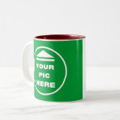 Mug à deux tons - Ajouter votre image 11 oz Maroon (Devant gauche)