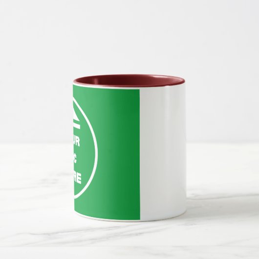 Mug à deux tons - Ajouter votre image 11 oz Maroon (Centre)