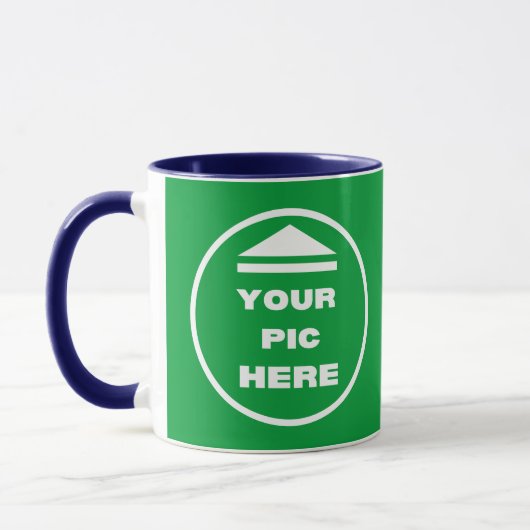 Mug à deux tons - Ajouter votre image 11 oz White (Gauche)