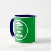 Mug à deux tons - Ajouter votre image 11 oz White (Devant gauche)
