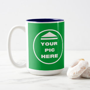 Mug à deux tons - Ajouter votre image 15 oz White