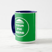 Mug à deux tons - Ajouter votre image 15 oz White (Devant gauche)