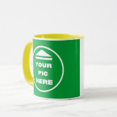 Mug à deux tons - Ajoutez votre image 11 oz blanc (Devant gauche)