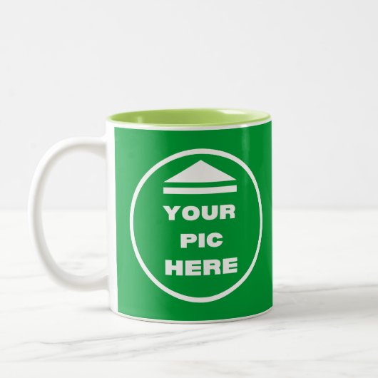 Mug à deux tons - Ajoutez votre image 11 oz de cha (Gauche)