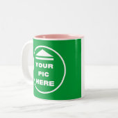 Mug à deux tons - Ajoutez votre image 11 oz Rose b (Devant gauche)