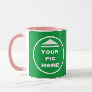 Mug à deux tons - Ajoutez votre image 11 oz Rose b