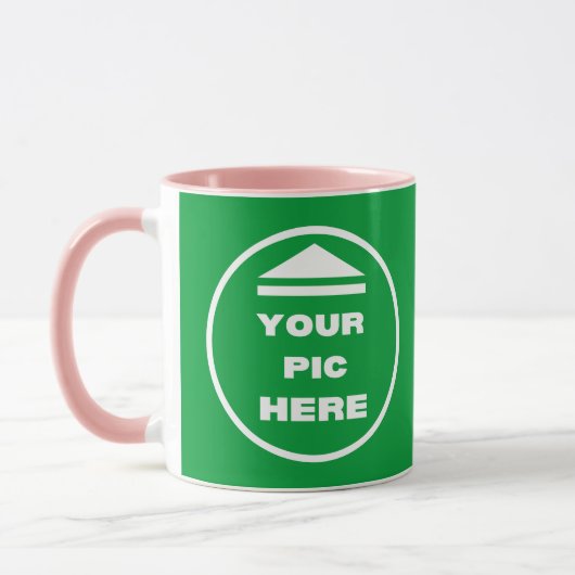 Mug à deux tons - Ajoutez votre image 11 oz Rose b (Gauche)