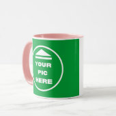 Mug à deux tons - Ajoutez votre image 11 oz Rose b (Devant gauche)