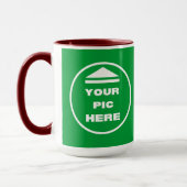 Mug à deux tons - Ajoutez votre image 15 oz Maroon (Gauche)