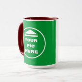 Mug à deux tons - Ajoutez votre image 15 oz Maroon (Devant gauche)