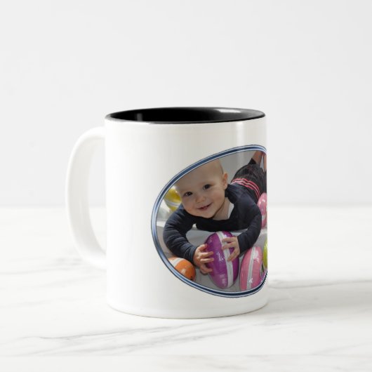 Mug à deux tons avec photo (Devant gauche)