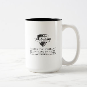 Mug à deux tons blanc et noir 15oz - Logo noir