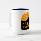 Mug à deux tons bleu marine 15 oz (Devant gauche)