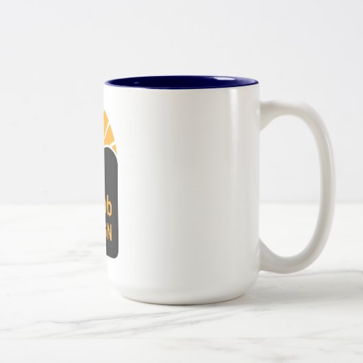 Mug à deux tons bleu marine 15 oz (Droit)