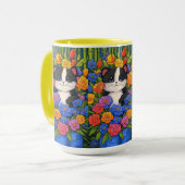 Mug À Deux Tons, Coupes Florales (Devant gauche)