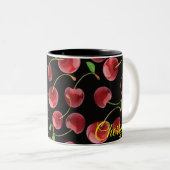 Mug à deux tons de cerisier noir (Devant droit)