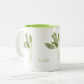 Mug à deux tons de chaux FRAIS SAGE (Devant gauche)