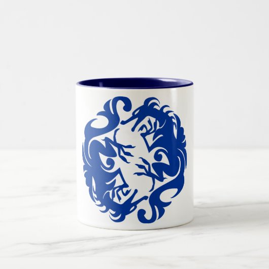 Mug à deux tons de dragon bleu (Centre)