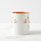 Mug à deux tons de fleurs orange (Centre)