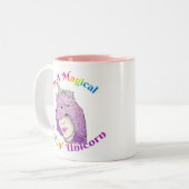 Mug à deux tons de licorne magique de fluffin (Devant gauche)