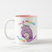 Mug à deux tons de licorne magique de fluffin (Gauche)