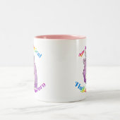 Mug à deux tons de licorne magique de fluffin (Centre)