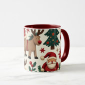 Mug à deux tons de Noël, 11 oz (Devant droit)