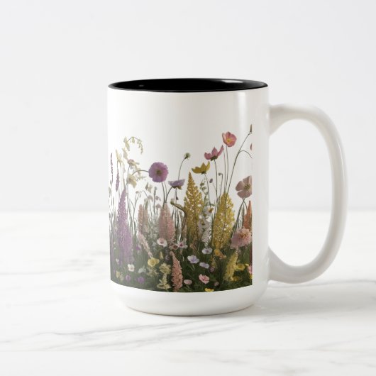 Mug à deux tons de prairie fleur sauvage 15 oz - B (Droit)
