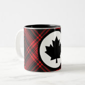 Mug à deux tons de Red Plaid Canada (Devant gauche)