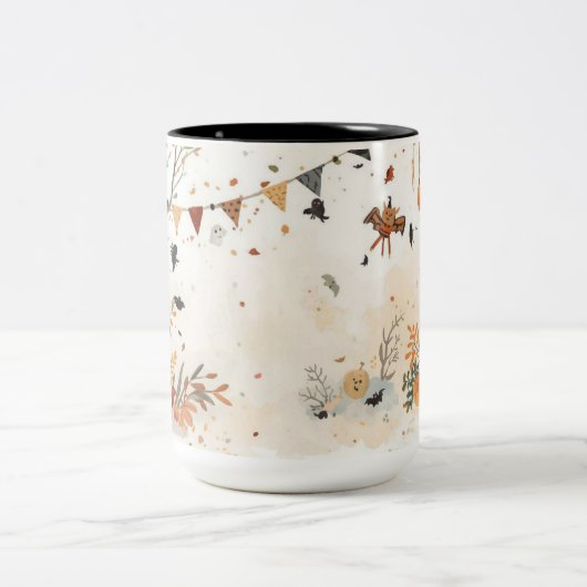 Mug à deux tons éffrayant Halloween - 15 oz automn (Centre)