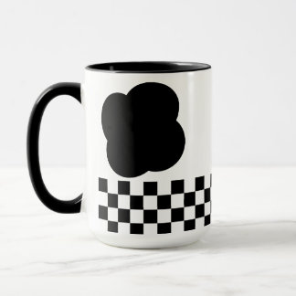 Mug à deux tons en tableau noir et blanc
