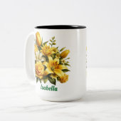 Mug à deux tons fleuris, 15 oz (Devant gauche)