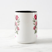 Mug à deux tons fleuris, 15 oz (Centre)
