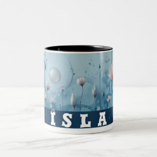 Mug à deux tons floral personnalisable