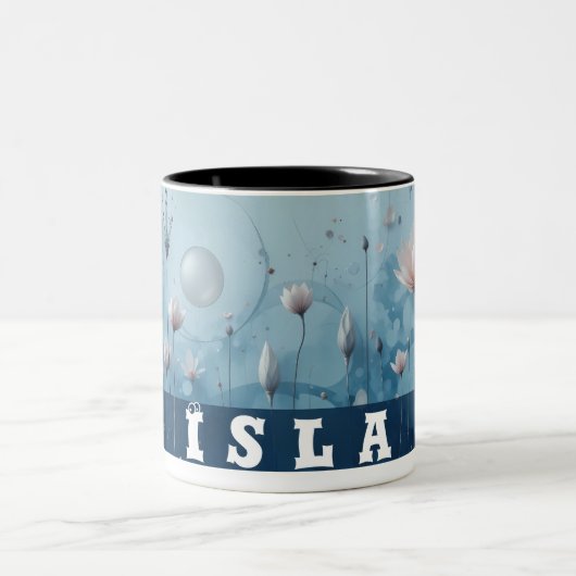 Mug à deux tons floral personnalisable (Centre)