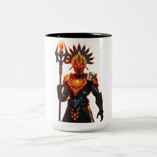 Mug à deux tons gras de guerrier Sci-Fi (Centre)