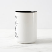 Mug à deux tons gras drôle humour de chèvre entêté (Centre)