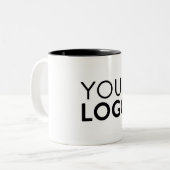 Mug à deux tons - Noir (Devant gauche)