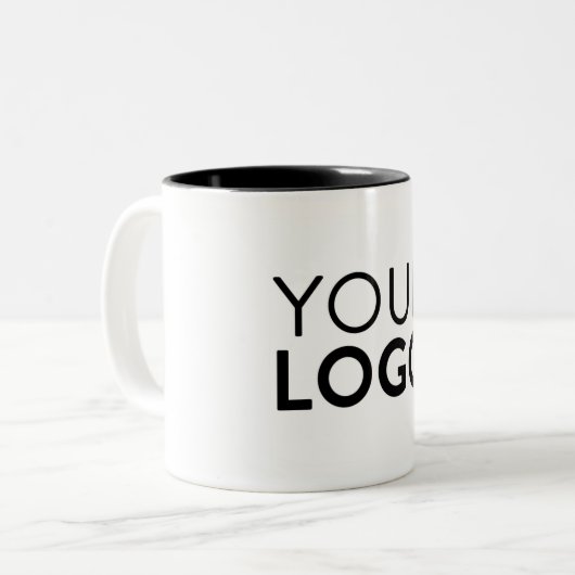 Mug à deux tons - Noir (Devant gauche)