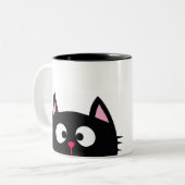 Mug à deux tons noir 11 oz (Devant gauche)